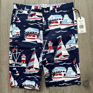 Classic Prep Hudson shorts - Five Mile River Print Boys size 14 navy red white
